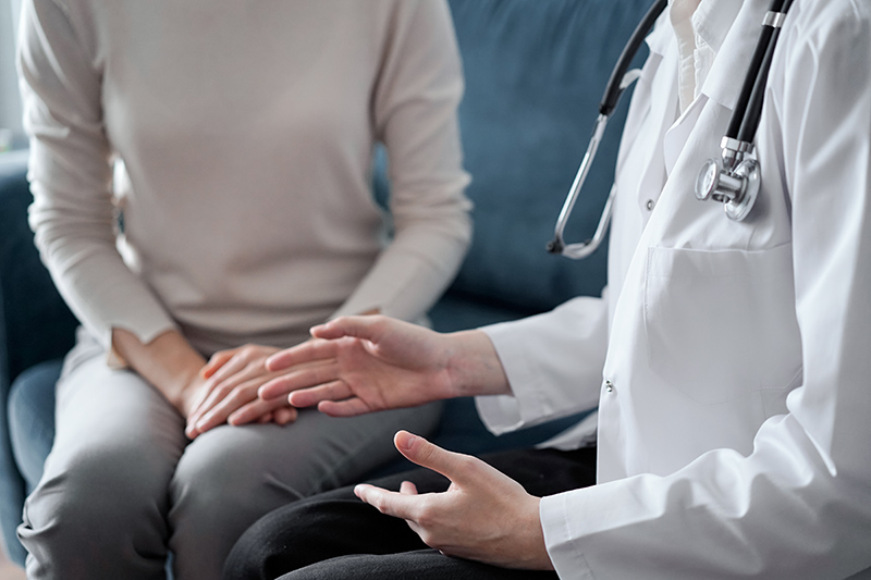Doctor discussing medical care with a patient